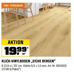 OBI KLICK-VINYLBODEN „EICHE BERGEN" Angebot
