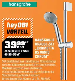 OBI HANSGROHE BRAUSE-SET ,,CROMETTA 85 VARIO CHROM" Angebot