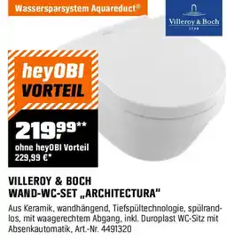 OBI VILLEROY & BOCH WAND-WC-SET "ARCHITECTURA" Angebot