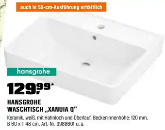 OBI hansgrohe WASCHTISCH ,,XANUIA Q" Angebot