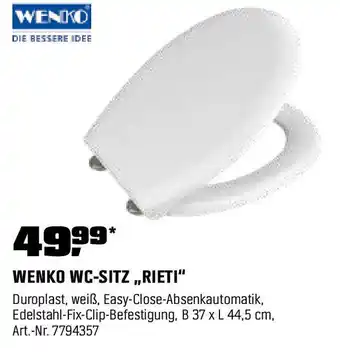 OBI WENKO WC-SITZ „RIETI" Angebot
