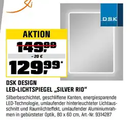 OBI DSK DESIGN LED-LICHTSPIEGEL „,SILVER RIO" Angebot