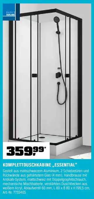 OBI KOMPLETTDUSCHKABINE ,,ESSENTIAL" Angebot