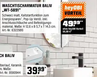 OBI WASCHTISCHARMATUR BALIV "WT-5891" Angebot