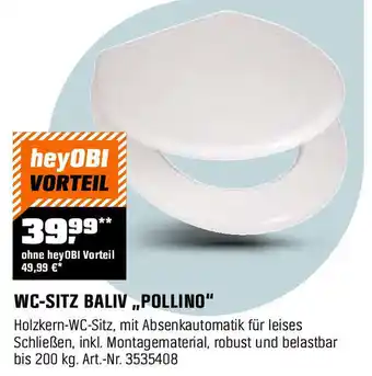 OBI WC-SITZ BALIV „POLLINO" Angebot
