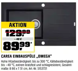 OBI CAREA EINBAUSPÜLE „OMEGA" Angebot