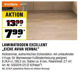 OBI LAMINATBODEN EXCELLENT „EICHE AVIVA VERNAL" Angebot
