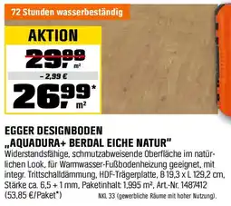OBI EGGER DESIGNBODEN ,,AQUADURA+ BERDAL EICHE NATUR" Angebot