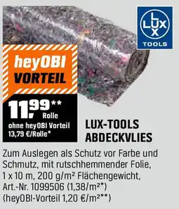 OBI LUX-TOOLS ABDECKVLIES Angebot