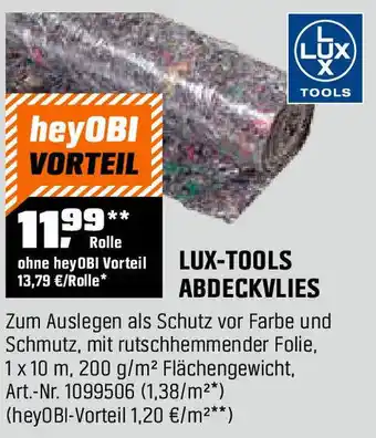 OBI LUX-TOOLS ABDECKVLIES Angebot