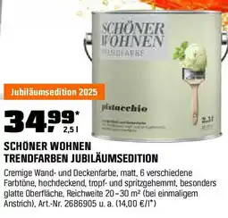 OBI SCHÖNER WOHNEN TRENDFARBEN JUBILÄUMSEDITION Angebot
