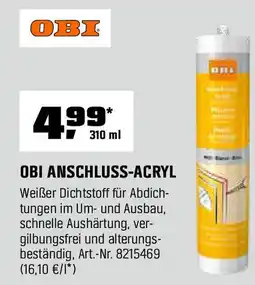 OBI OBI ANSCHLUSS-ACRYL Angebot