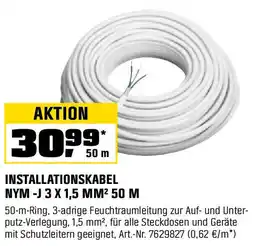 OBI INSTALLATIONSKABEL NYM -J 3 X 1,5 MM² 50 M Angebot