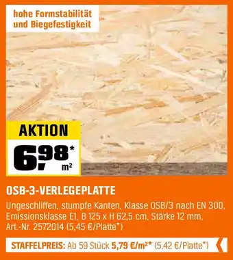 OBI OSB-3-VERLEGEPLATTE Angebot
