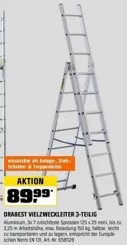 OBI DRABEST VIELZWECKLEITER 3-TEILIG Angebot