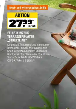 OBI FEINSTEINZEUG TERRASSENPLATTE „STREETLINE" Angebot
