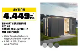 OBI BIOHORT GERÄTEHAUS NEO 4D DUNKELGRAU-METALLIC MIT DOPPELTÜR Angebot