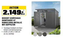 OBI BIOHORT GERÄTEHAUS AVANTGARDE A7 DUNKELGRAU-METALLIC MIT DOPPELTÜR Angebot