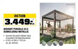 OBI BIOHORT PERGOLA 3X3 DUNKELGRAU-METALLIC Angebot