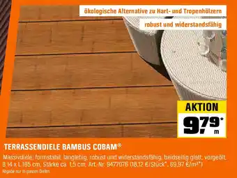 OBI TERRASSENDIELE BAMBUS COBAM Angebot