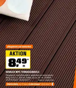 OBI KOVALEX WPC TERRASSENDIELE Angebot