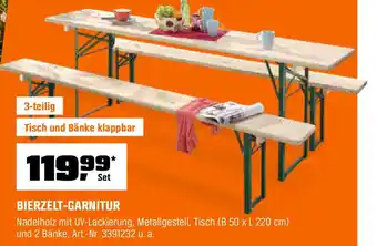OBI BIERZELT-GARNITUR Angebot