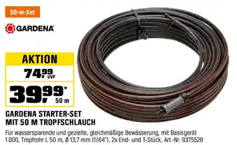 OBI GARDENA STARTER-SET MIT 50 M TROPFSCHLAUCH Angebot