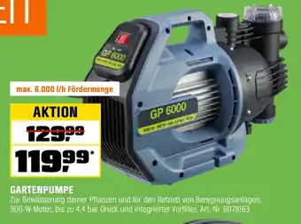 OBI GARTENPUMPE GP 6000 Angebot