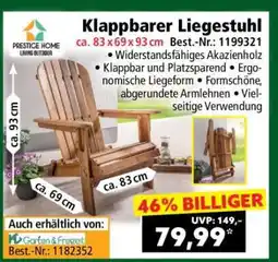 Norma Klappbarer Liegestuhl Angebot
