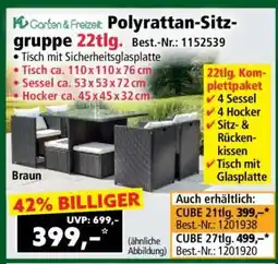 Norma Polyrattan-Sitzgruppe 22tlg Angebot