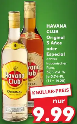 Kaufland HAVANA CLUB Original 3 Años oder Especial Angebot