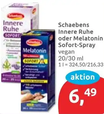 Budni Schaebens Innere Ruhe oder Melatonin Sofort-Spray Angebot