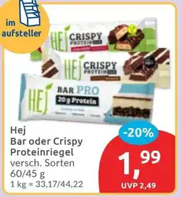Budni Hej Bar oder Crispy Proteinriegel Angebot