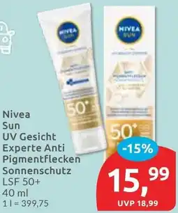 Budni Nivea Sun UV Gesicht Experte Anti Pigmentflecken Sonnenschutz Angebot