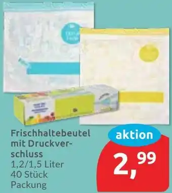 Budni Frischhaltebeutel mit Druckverschluss Angebot