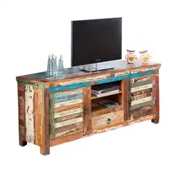 Netto Marken-Discount riess-ambiente TV-Board JAKARTA - 150cm bunt recyceltes Massivholz Angebot