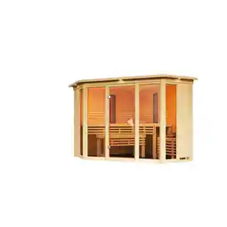 Netto Marken-Discount Karibu Innensauna Isra inkl. Saunaofen 9kW integr. Steuerung Angebot