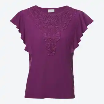 NKD Damen-T-Shirt mit Spitzeneinsatz Angebot