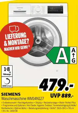 MEDIMAX SIEMENS Waschmaschine WM14N127 Angebot