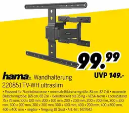 MEDIMAX hama Wandhalterung 220851 TV-WH ultraslim Angebot