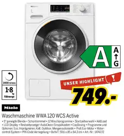 MEDIMAX Miele Waschmaschine WWA 120 WCS Active Angebot