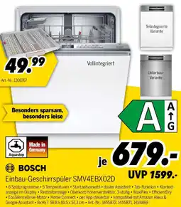 MEDIMAX BOSCH Einbau-Geschirrspüler SMV4EBX02D Angebot