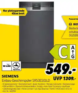 MEDIMAX SIEMENS Einbau-Geschirrspüler SR53ES01LD Angebot