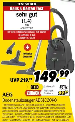 MEDIMAX AEG Bodenstaubsauger AB61C2OKO Angebot