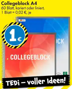 TEDi Collegeblock A4 Angebot