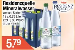 Getränke City Residenzquelle mineralwasser Angebot