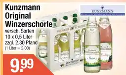 Getränke City Kunzmann original winzerschorle Angebot