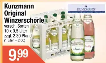 Getränke City Kunzmann original winzerschorle Angebot