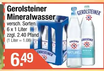 Getränke City Gerolsteiner mineralwasser Angebot