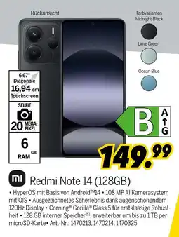 MEDIMAX Xiaomi redmi note 14 (128gb) Angebot